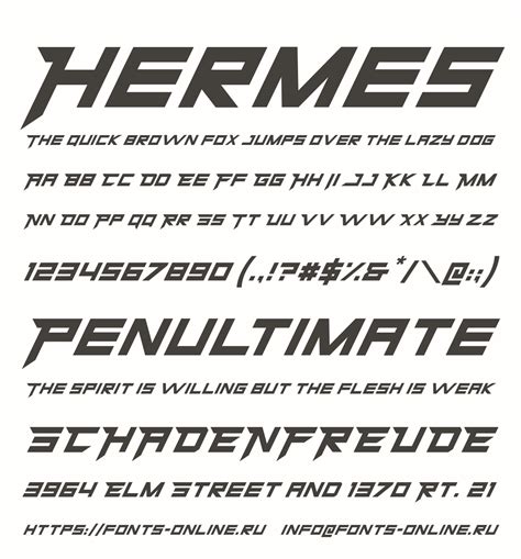 fonts Hermes use